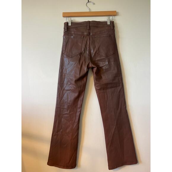 NEW Joe's Jeans The Callie Wax Coated High Rise Bootcut Brown Denim Jean - Picture 6 of 10